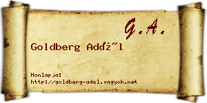 Goldberg Adél névjegykártya